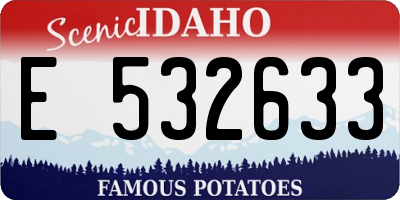 ID license plate E532633