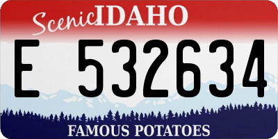 ID license plate E532634