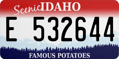 ID license plate E532644
