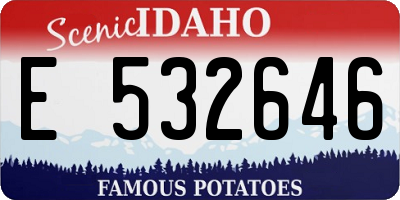 ID license plate E532646