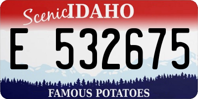 ID license plate E532675