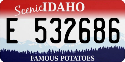 ID license plate E532686
