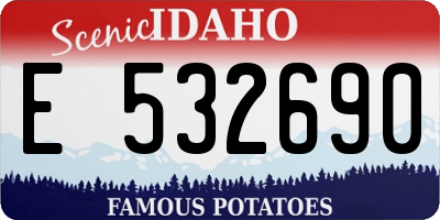 ID license plate E532690