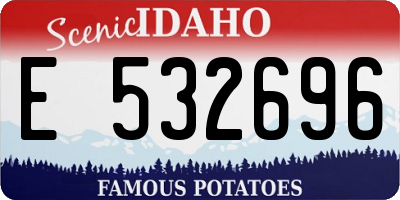 ID license plate E532696