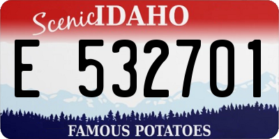 ID license plate E532701