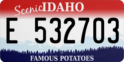 ID license plate E532703