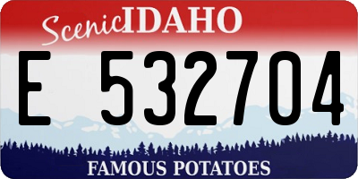 ID license plate E532704