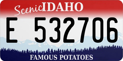 ID license plate E532706
