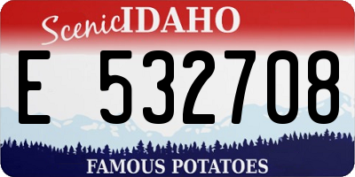 ID license plate E532708