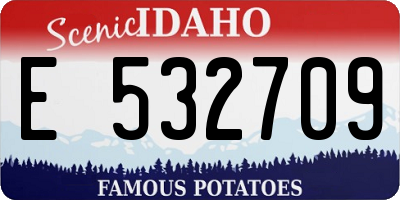 ID license plate E532709