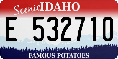 ID license plate E532710
