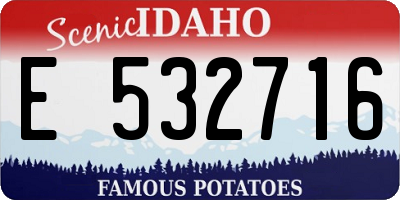 ID license plate E532716