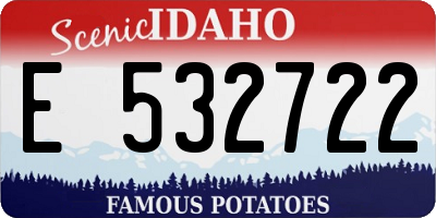 ID license plate E532722