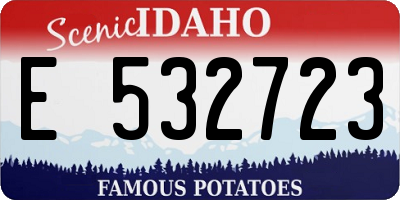 ID license plate E532723