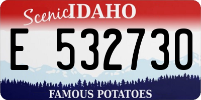 ID license plate E532730