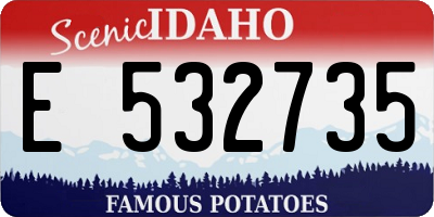 ID license plate E532735