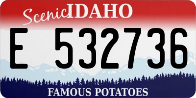 ID license plate E532736