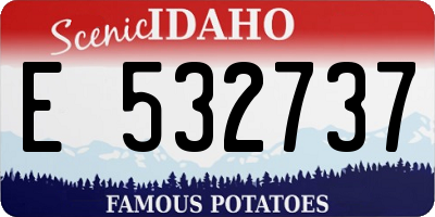 ID license plate E532737