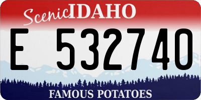 ID license plate E532740
