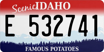 ID license plate E532741