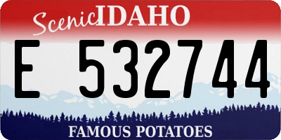 ID license plate E532744