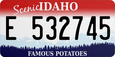 ID license plate E532745