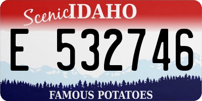 ID license plate E532746