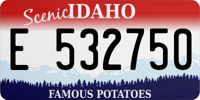 ID license plate E532750