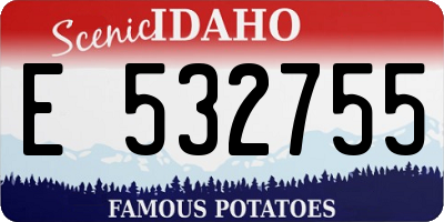 ID license plate E532755