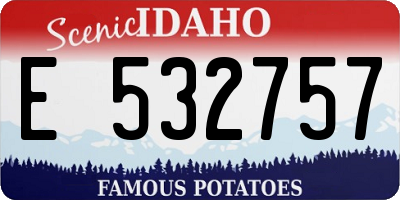 ID license plate E532757
