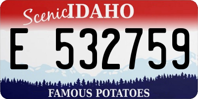 ID license plate E532759