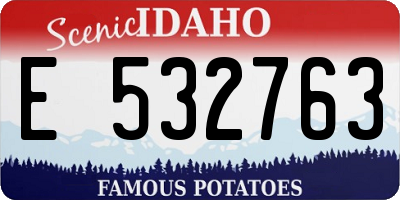 ID license plate E532763