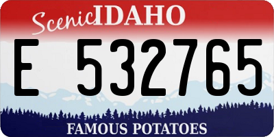 ID license plate E532765