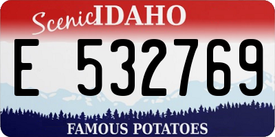 ID license plate E532769