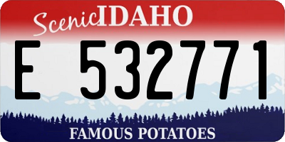 ID license plate E532771