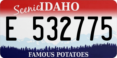 ID license plate E532775