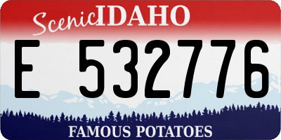 ID license plate E532776