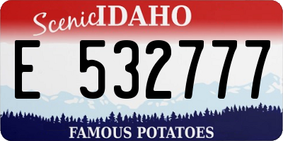 ID license plate E532777