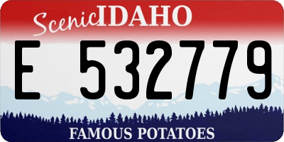 ID license plate E532779