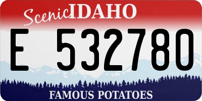 ID license plate E532780