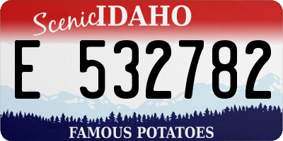 ID license plate E532782