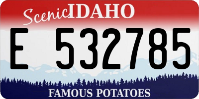 ID license plate E532785