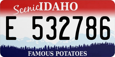 ID license plate E532786
