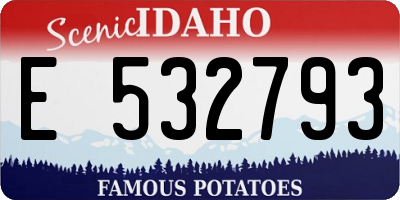 ID license plate E532793