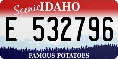 ID license plate E532796