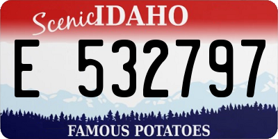 ID license plate E532797
