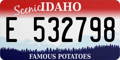 ID license plate E532798
