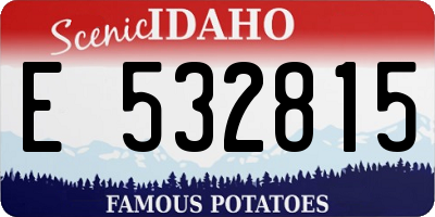 ID license plate E532815