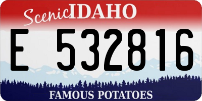 ID license plate E532816