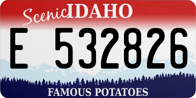 ID license plate E532826